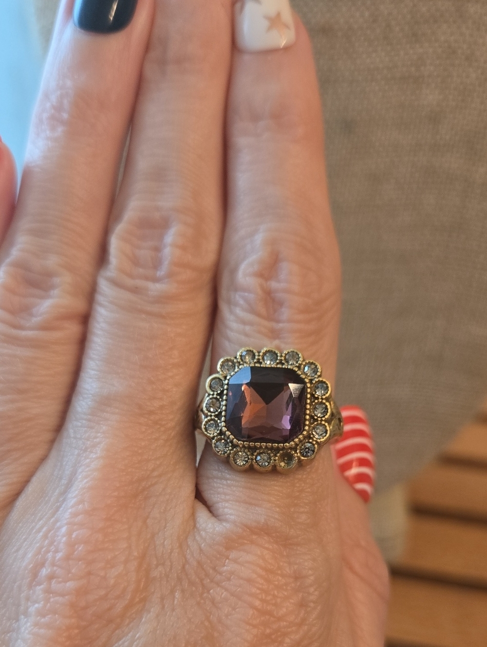 Chloe + Isabel Gold Tone Vintage Ring - Picture 2 of 6